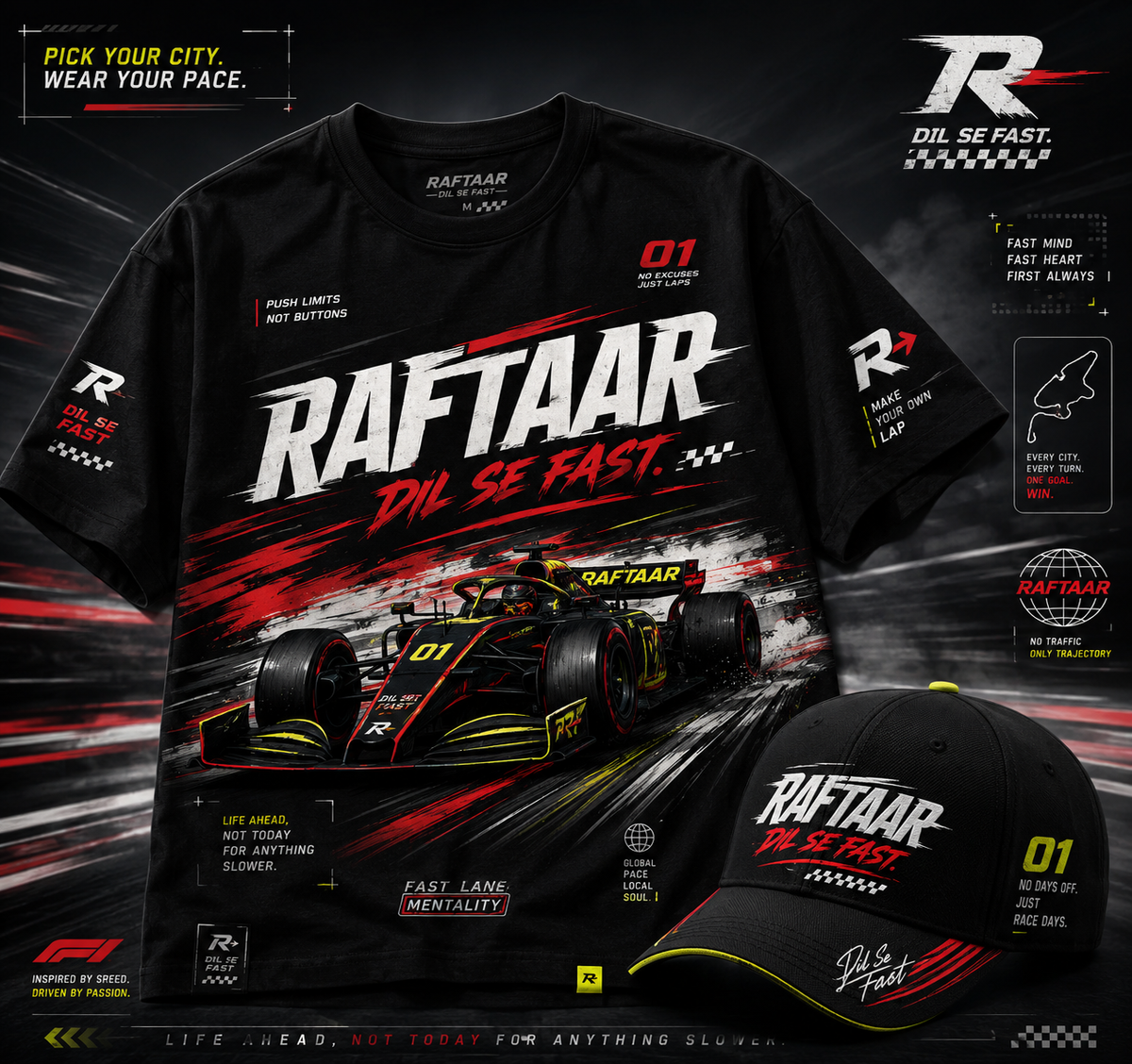 Hoodie + Cap Combo | F1-Inspired Streetwear Hoodie | Dil Se Fast