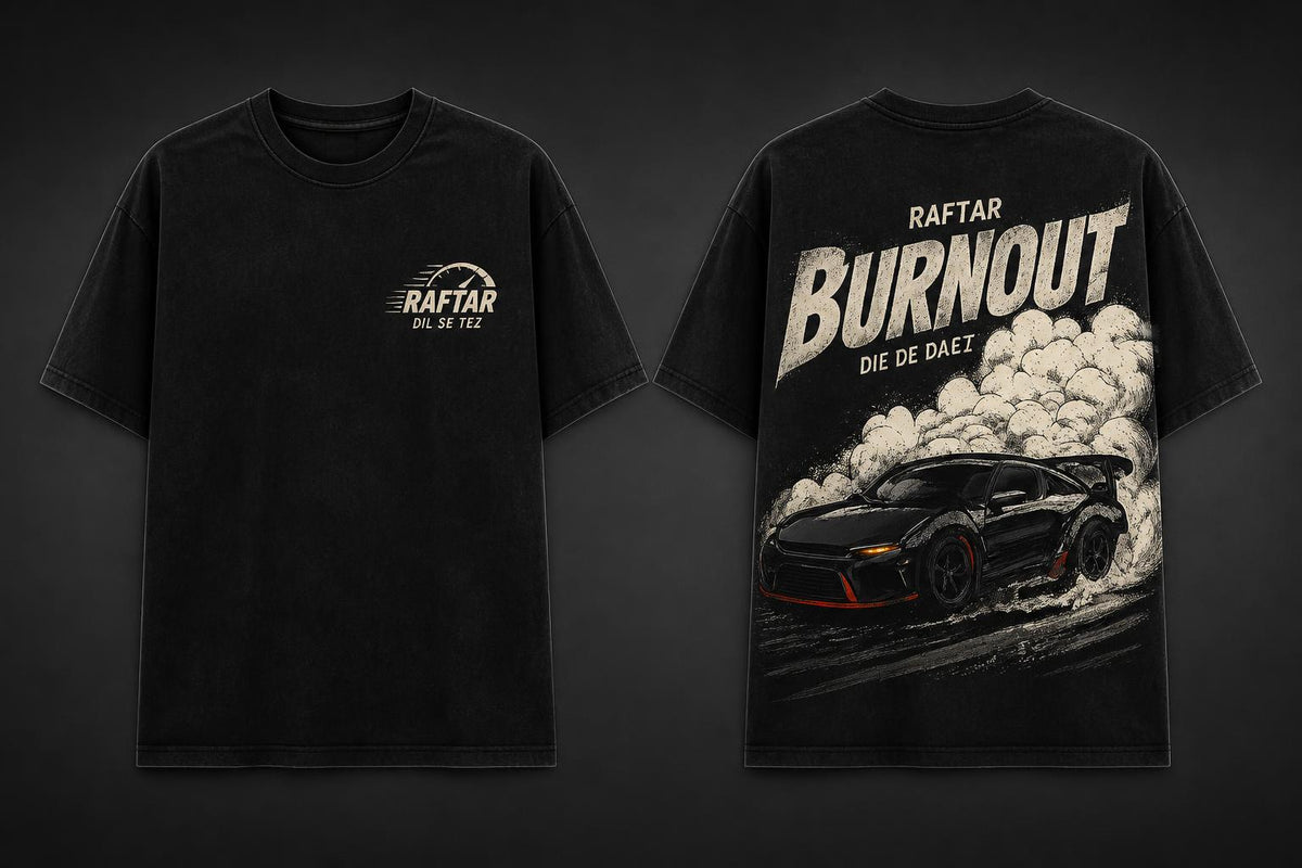 RAFTAAR BURNOUT Oversized Tee