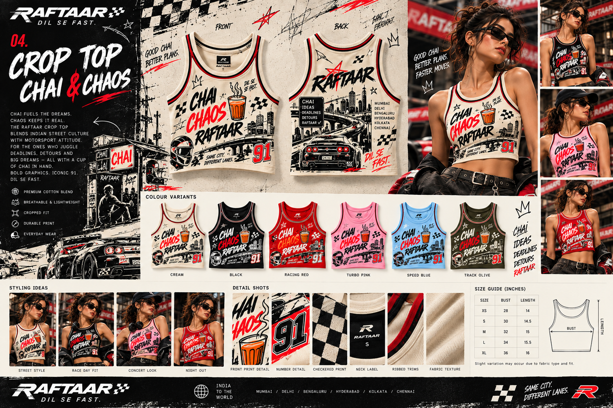 Chai and Chaos Crop Tops