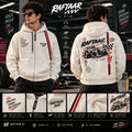 Racing Stripe Zip Hoodie